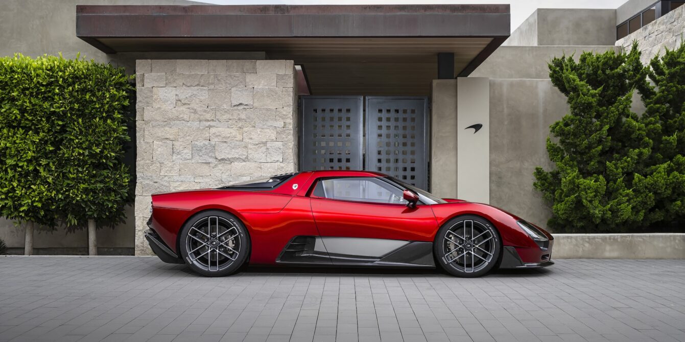 Red McLaren McL 6GT Concept at monterey car week 2026 pebble beach