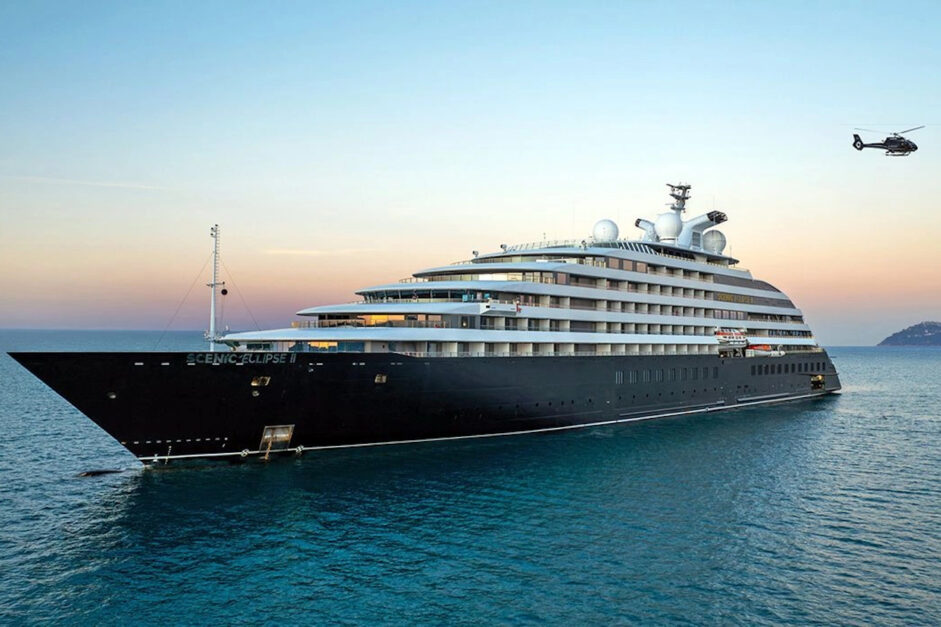exterior shot of scenic eclipse II at sea