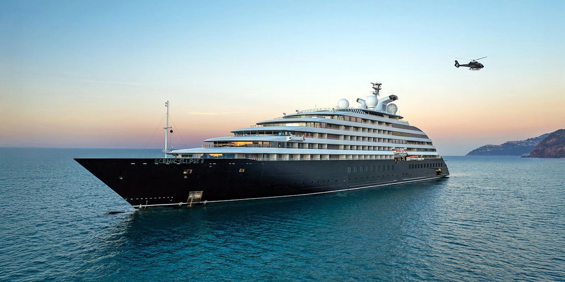 exterior shot of scenic eclipse II at sea