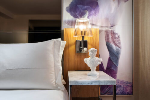 design detail room of the sls hotel beverly hills with interior design objects by designer philippe starck