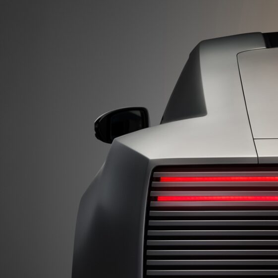 rear view Jaguar Type 01 silver design