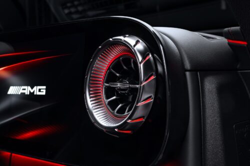 interior design detail of the new Mercedes-AMG GT SUV