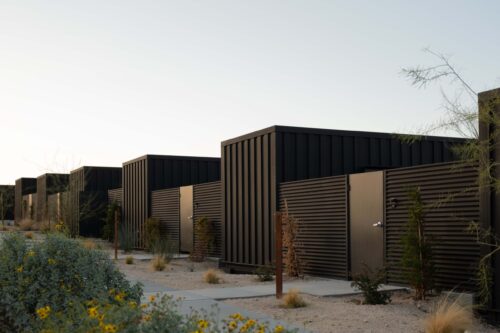 container rooms of the reset hotel in 29 palms california