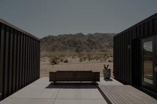 room with garden of the reset hotel in 29 palms california